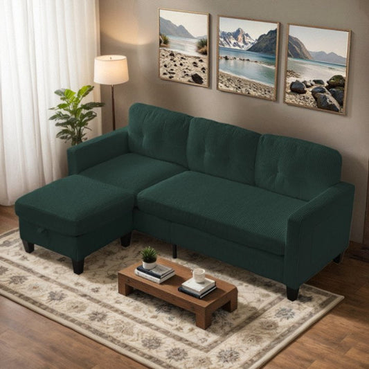 76” Small 3 Seater Sectional Sofa for Living Room